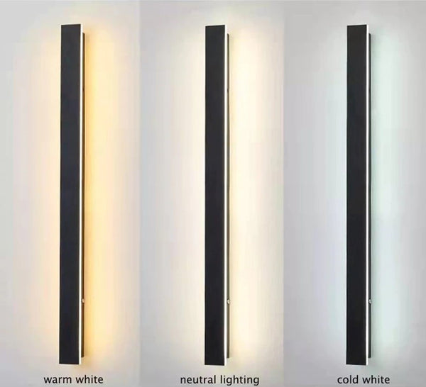 Lights of Scandinavia - Funkis - Funkis - IP65 waterdichte LED-wandlamp voor buiten. Zwart mat aluminium oppervlak en heldere, krachtige LED-bron. Dimbare versie, inclusief afstandsbediening om de helderheid en kleurtemperatuur aan te passen.